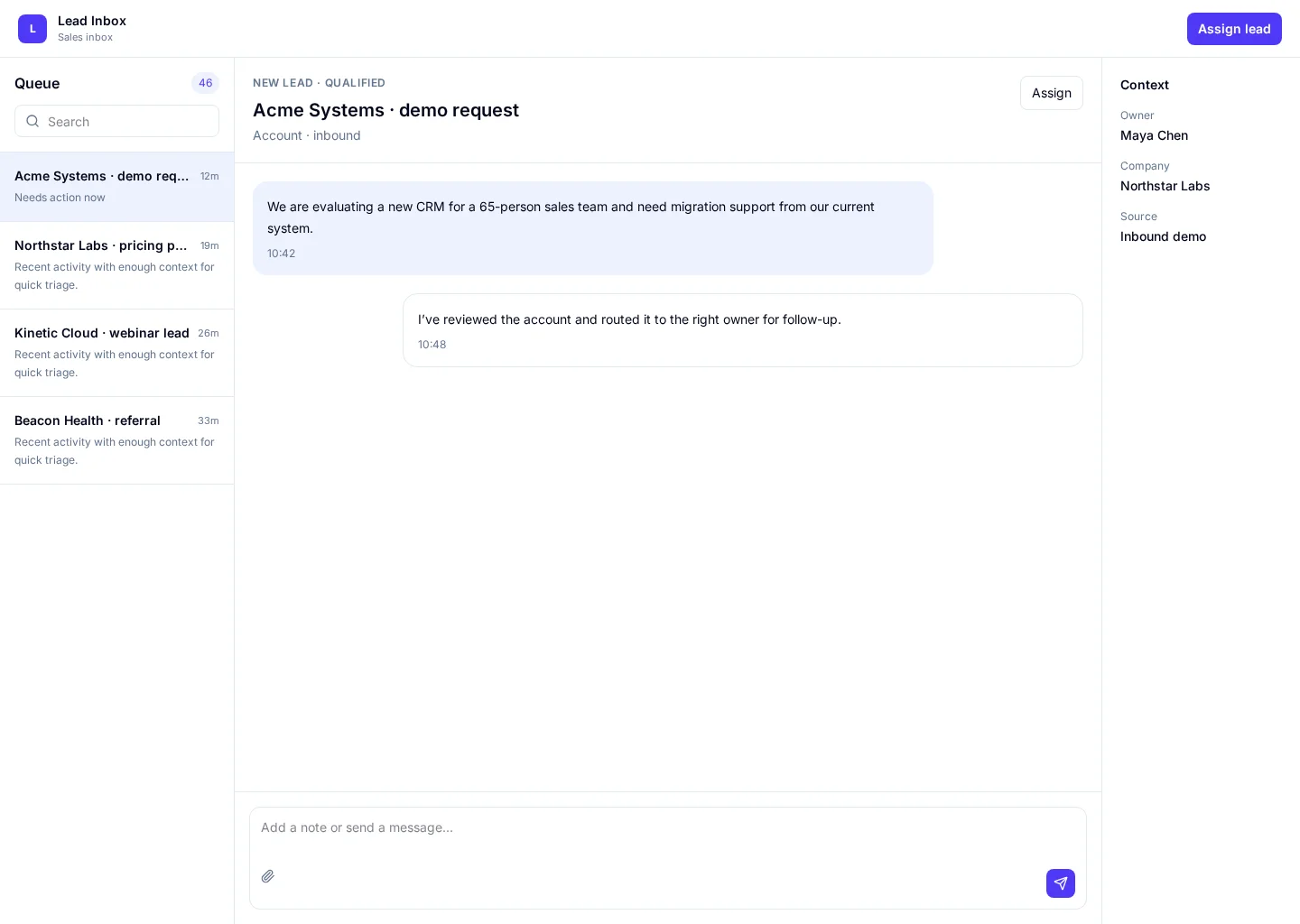 Lead Inbox