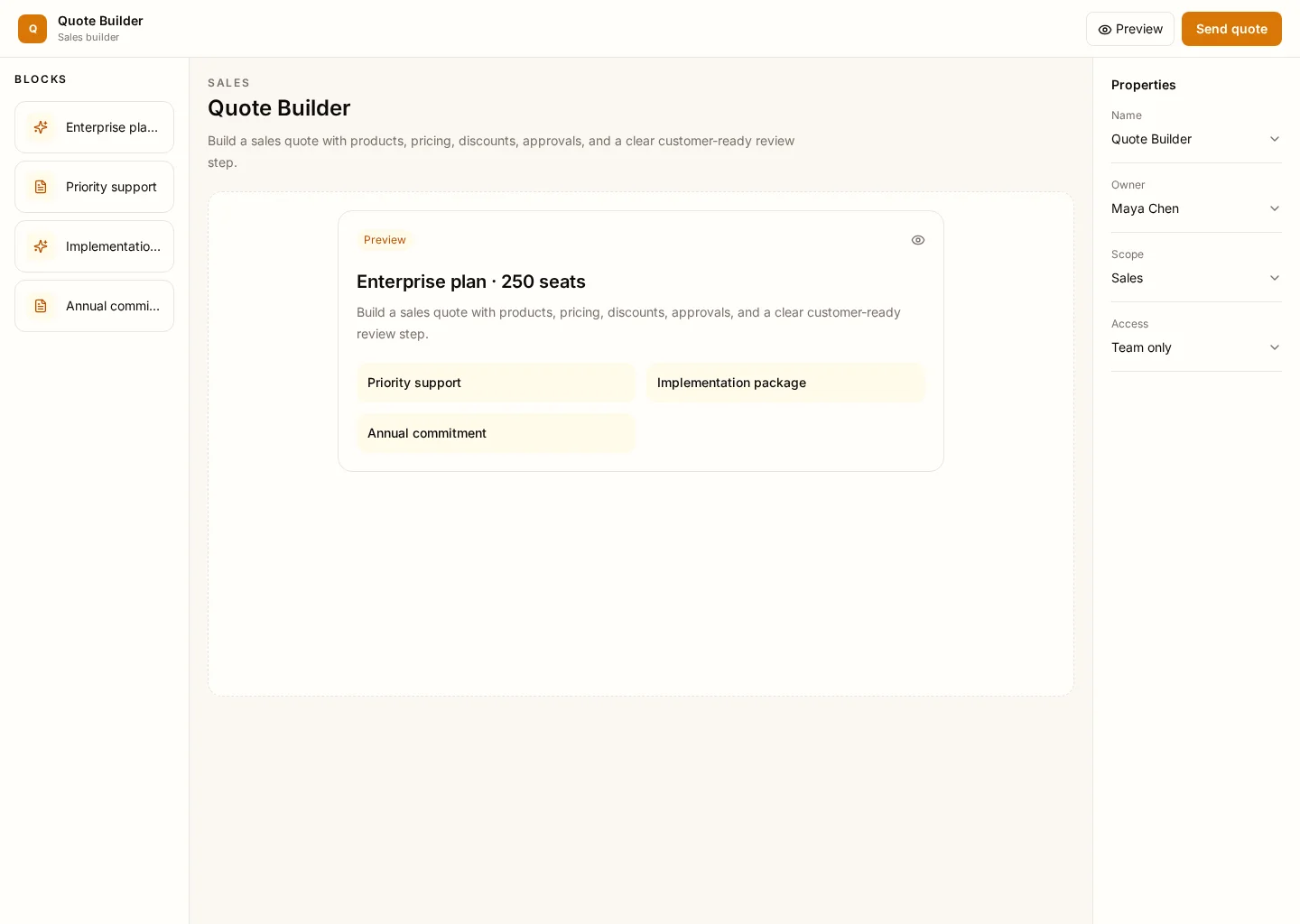 Quote Builder