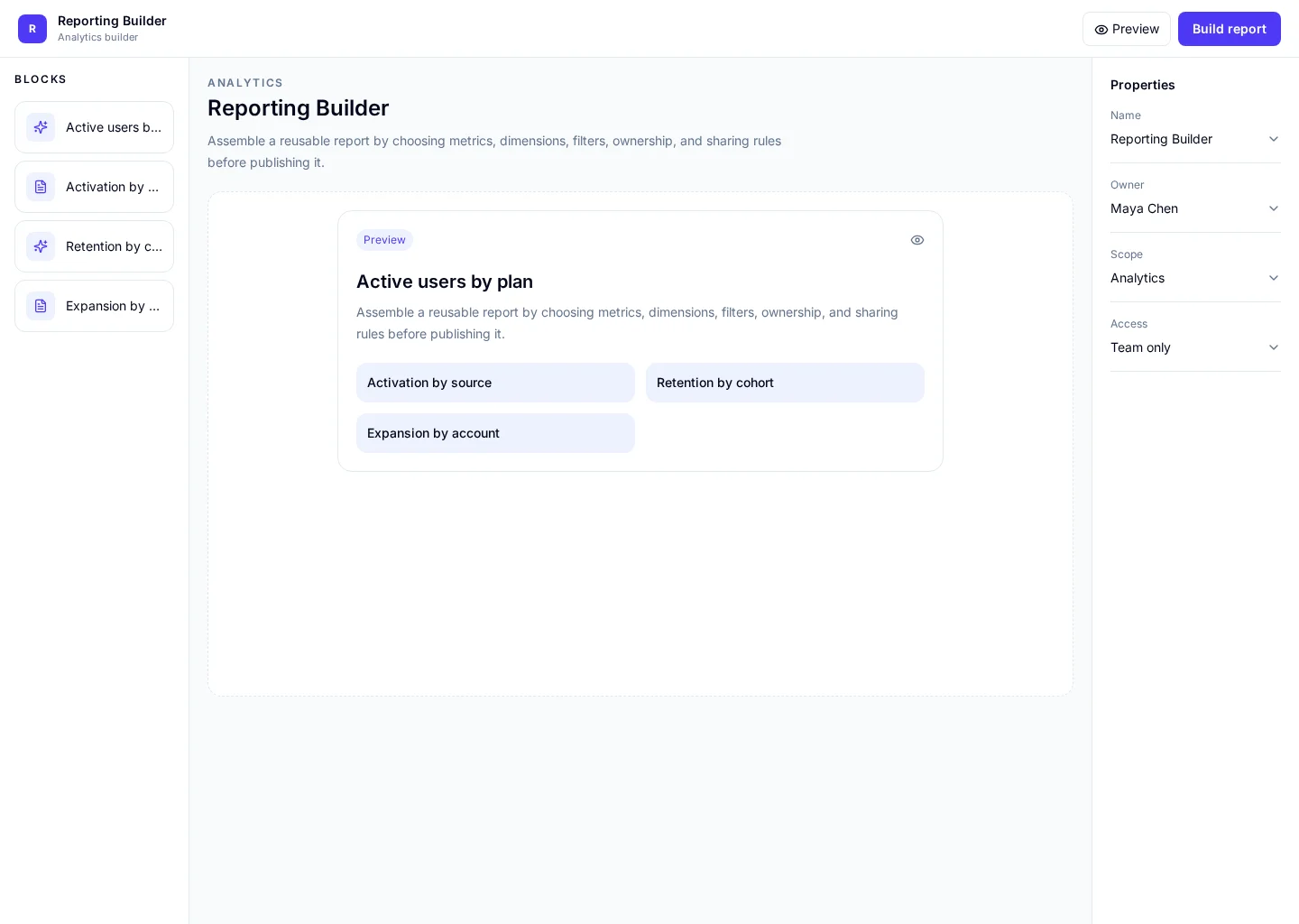 Reporting Builder