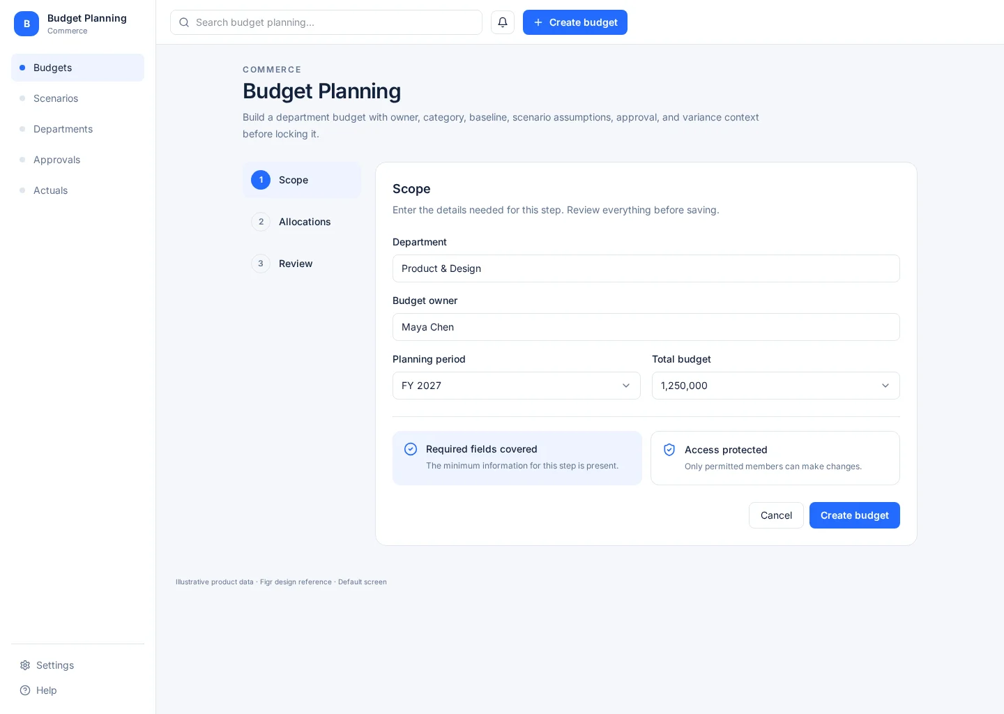 Budget Planning