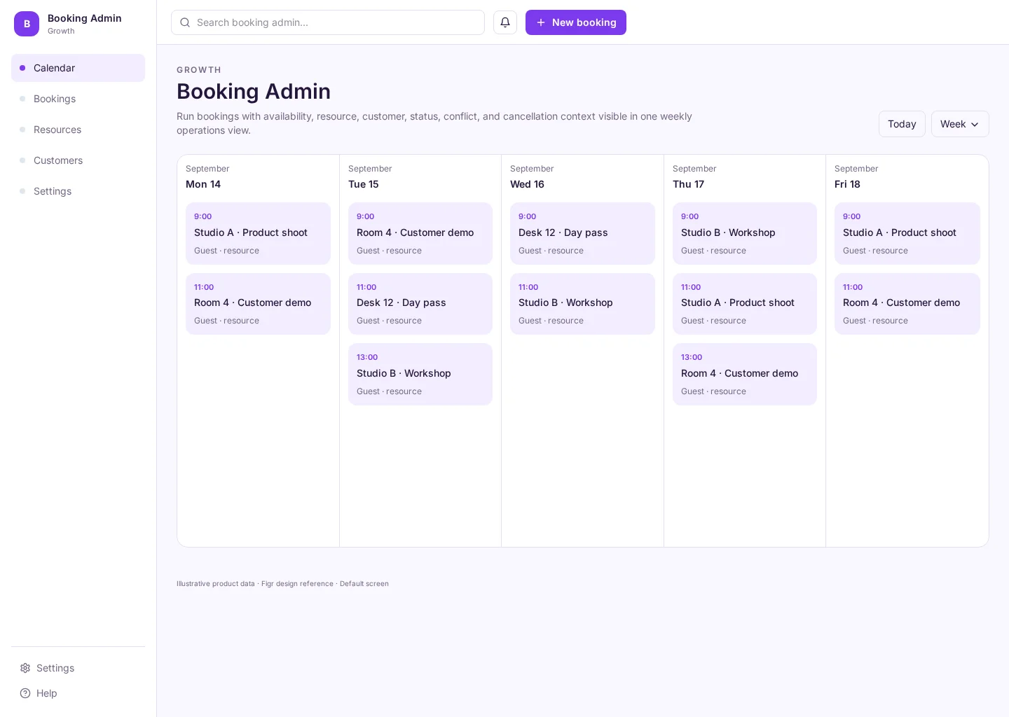 Booking Admin