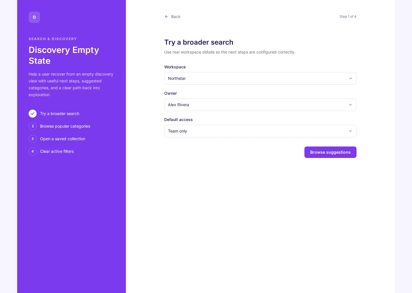 Discovery Empty State