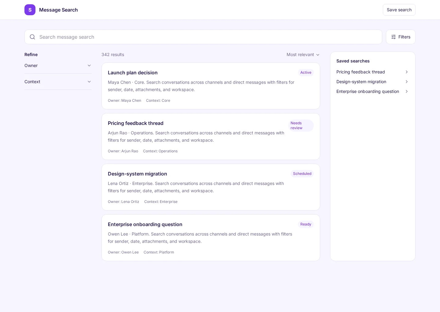 Message Search