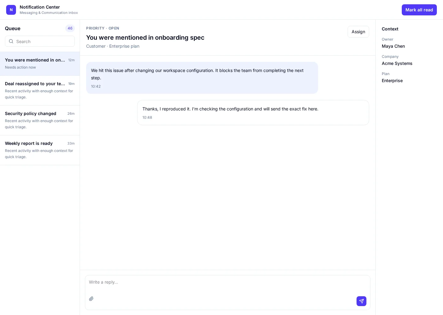 Notification Center