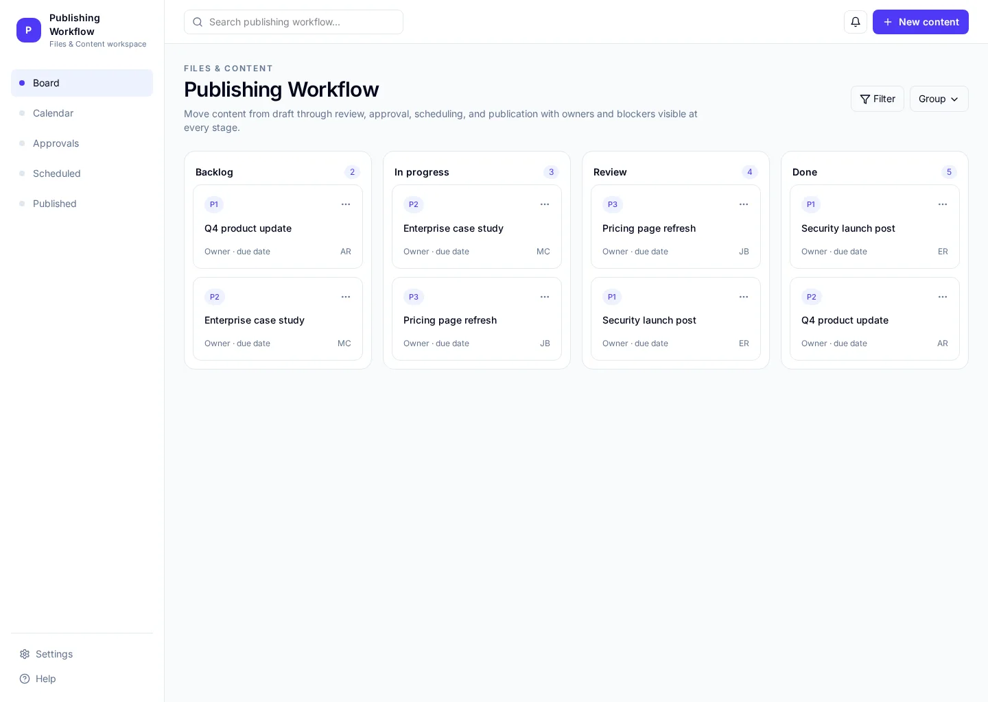 Publishing Workflow