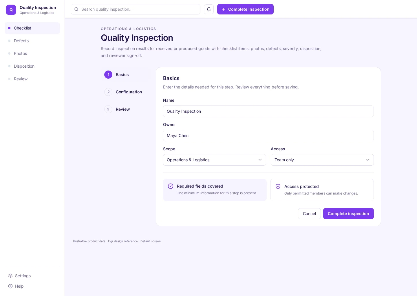 Quality Inspection