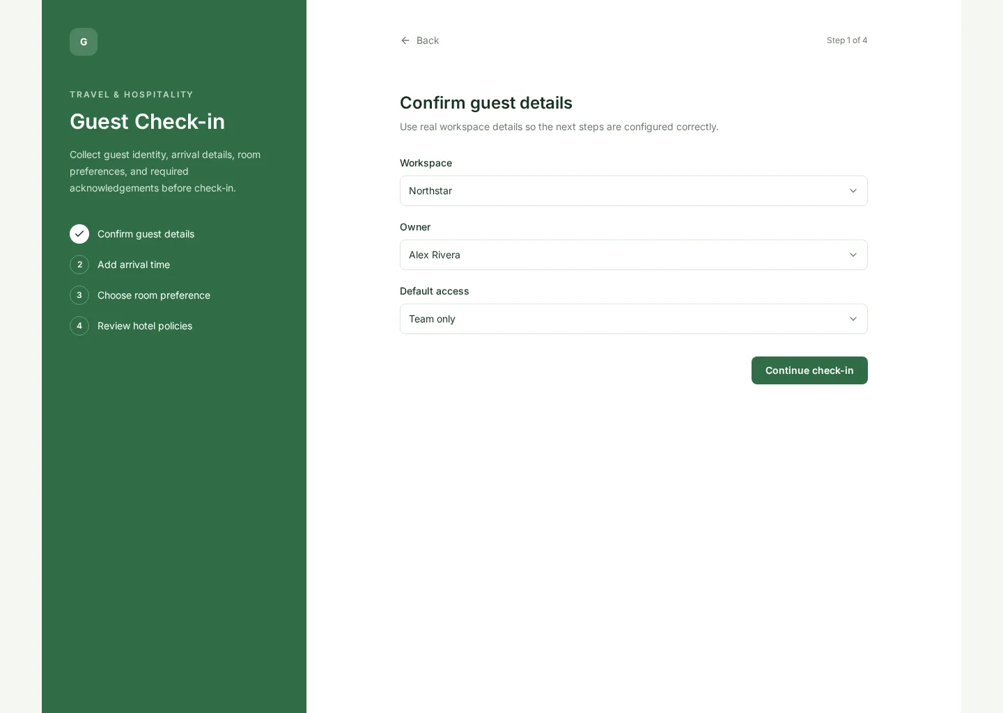 Guest Check-in