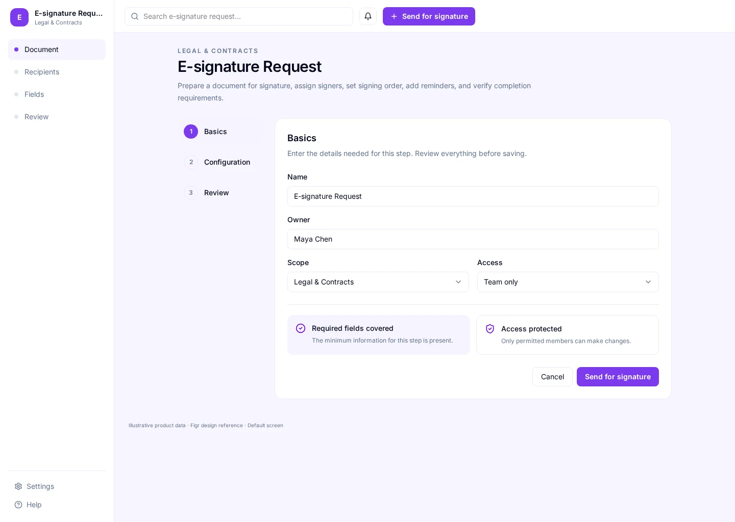 E-signature Request