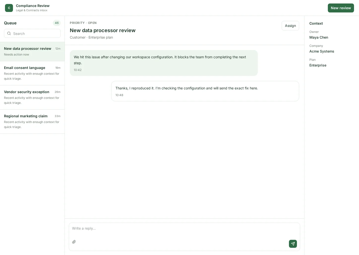 Compliance Review