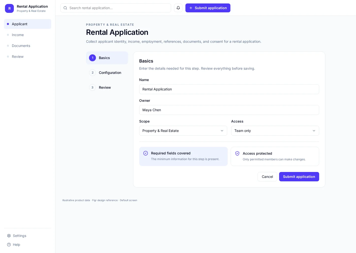 Rental Application