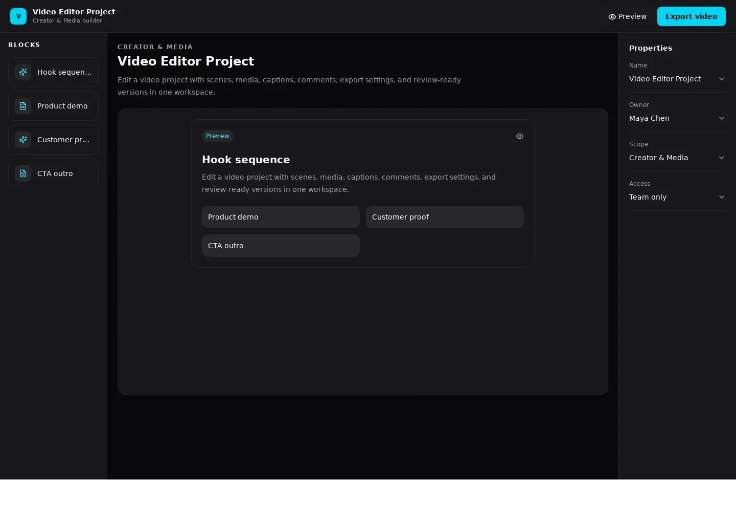 Video Editor Project