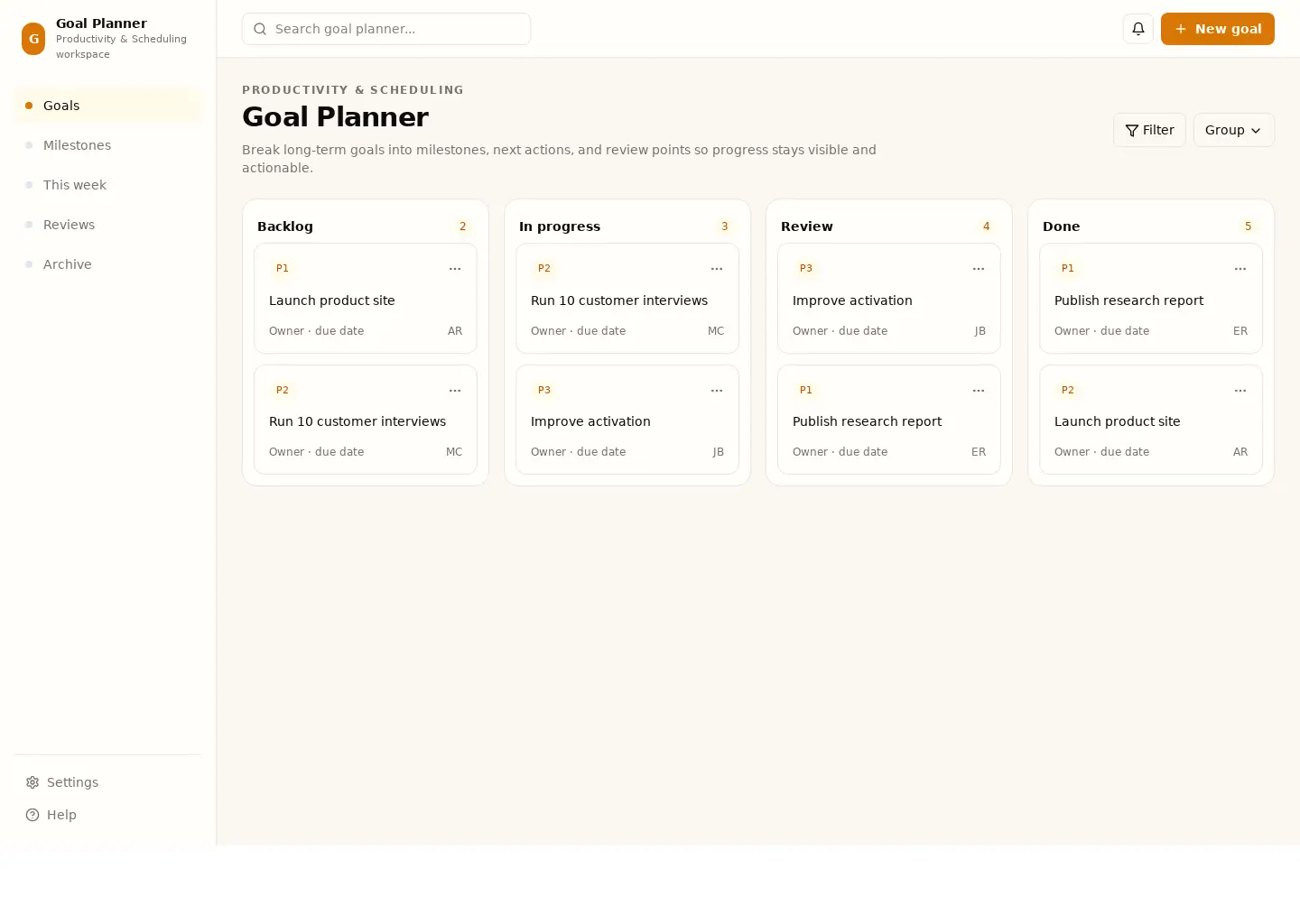 Goal Planner