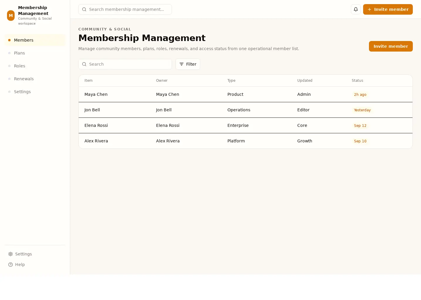 Membership Management
