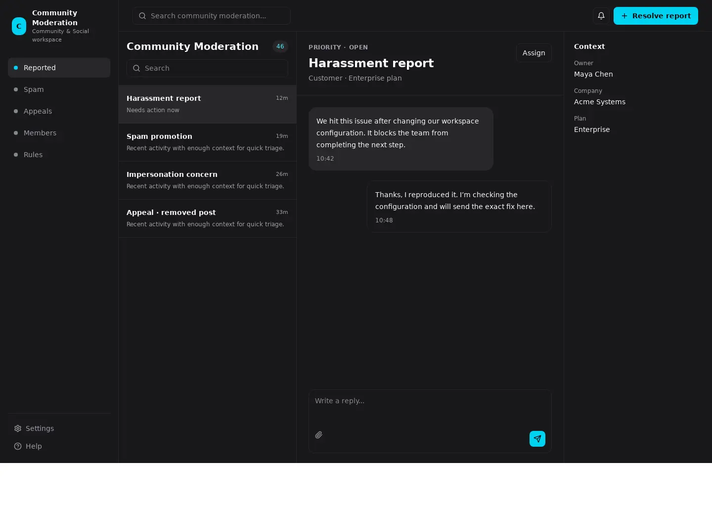Community Moderation