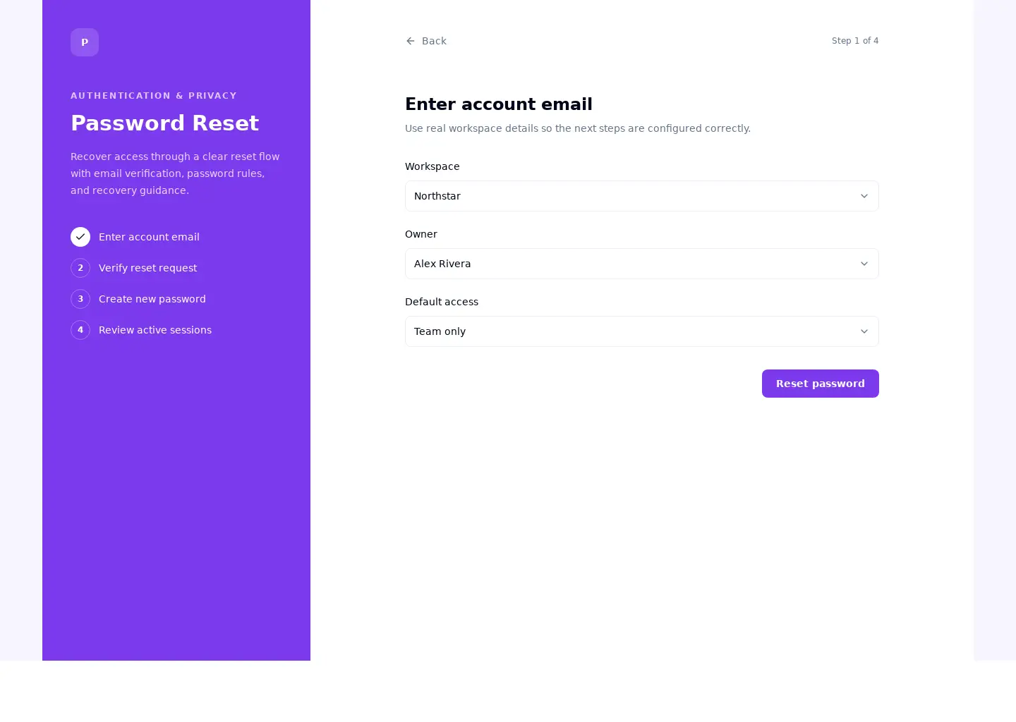 Password Reset