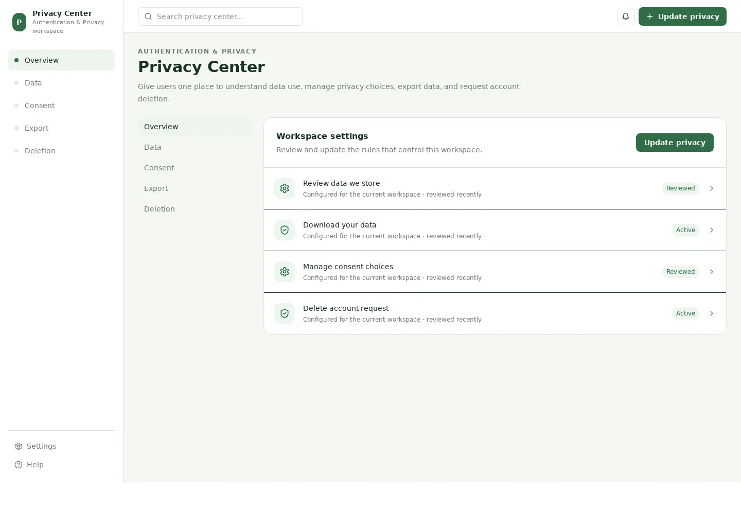 Privacy Center