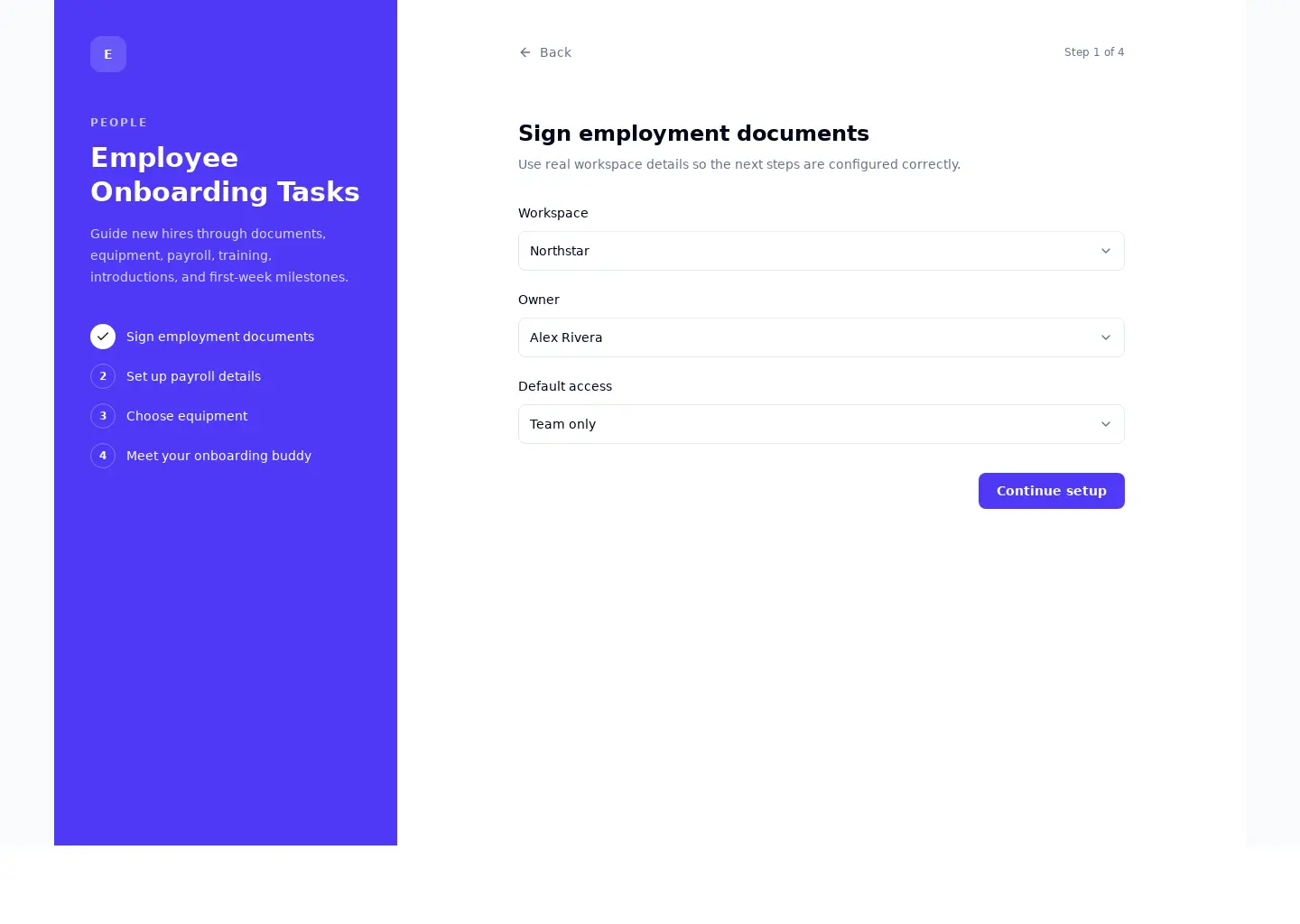 Employee Onboarding Tasks