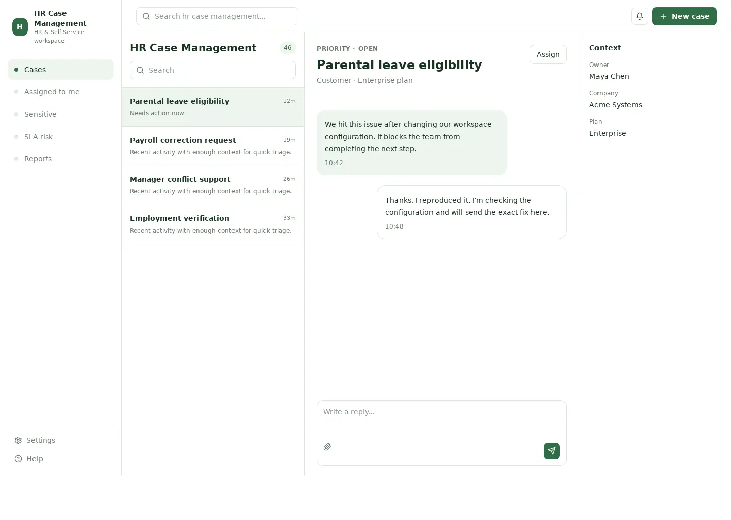 HR Case Management