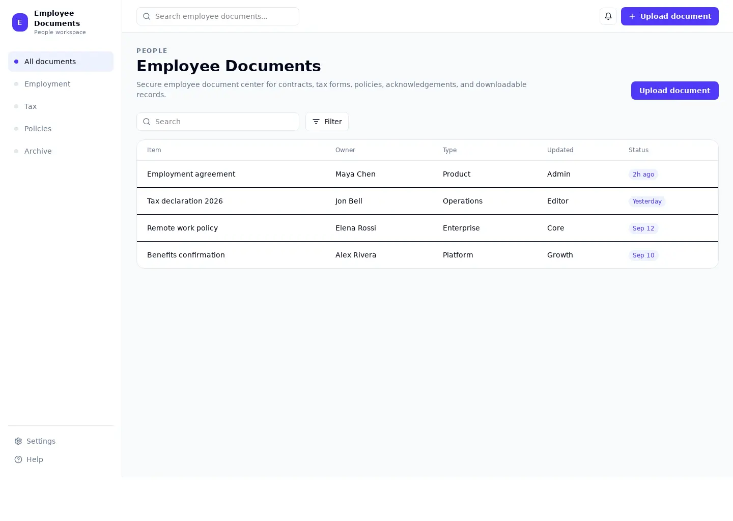 Employee Documents