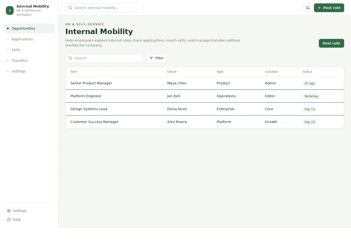 Internal Mobility