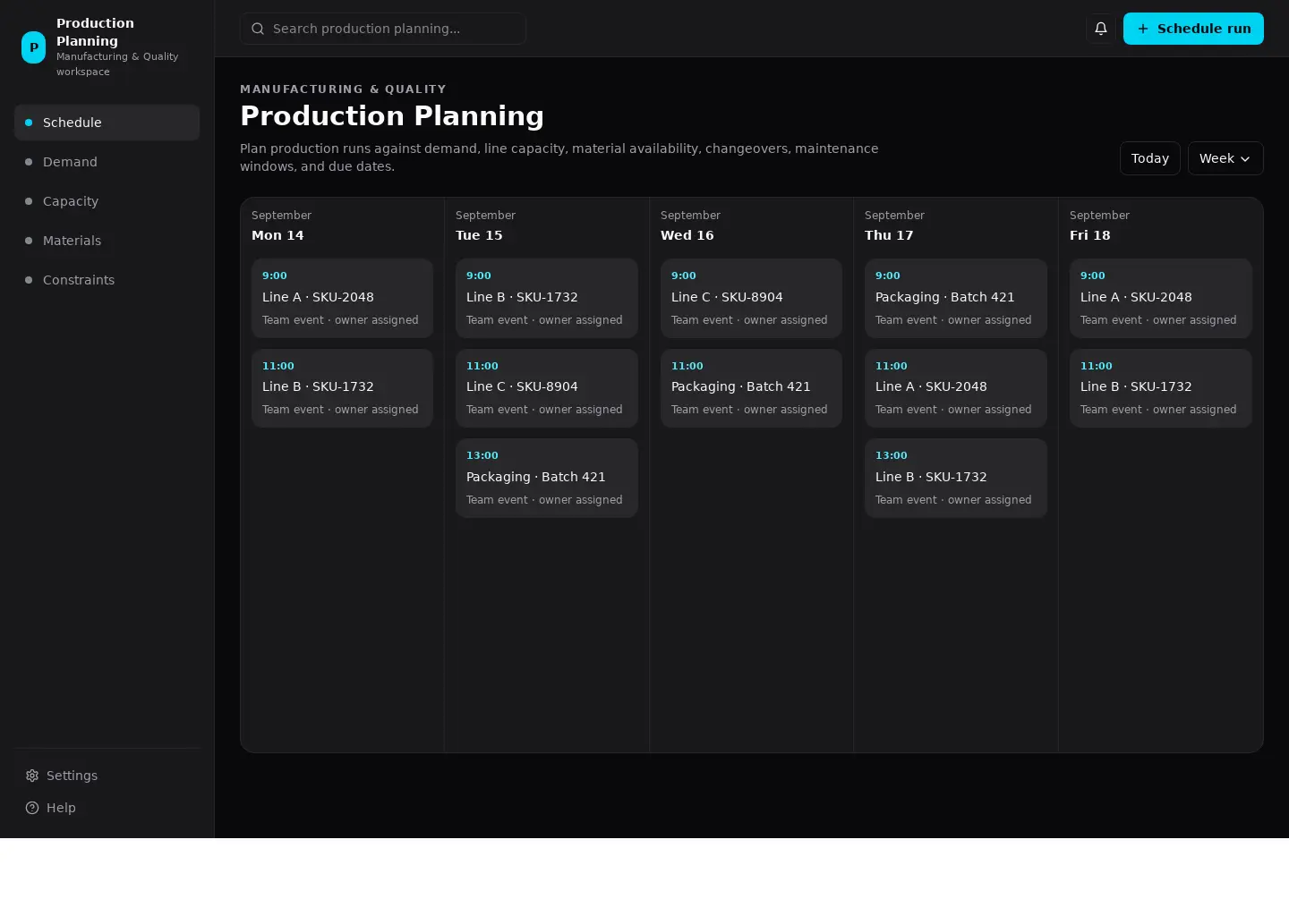 Production Planning