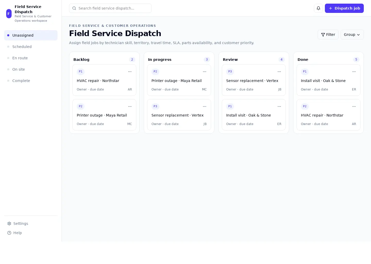 Field Service Dispatch