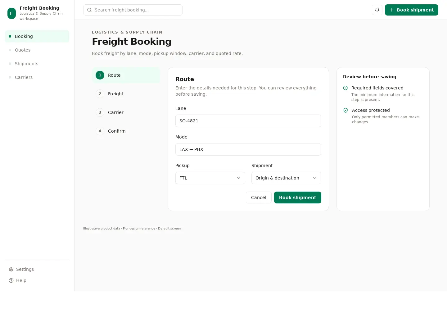 Freight Booking