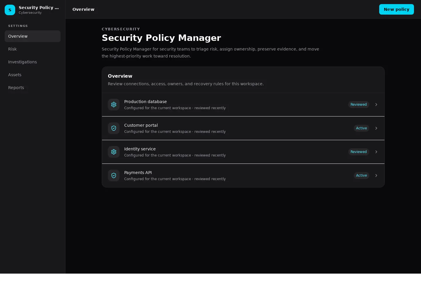 Security Policy Manager