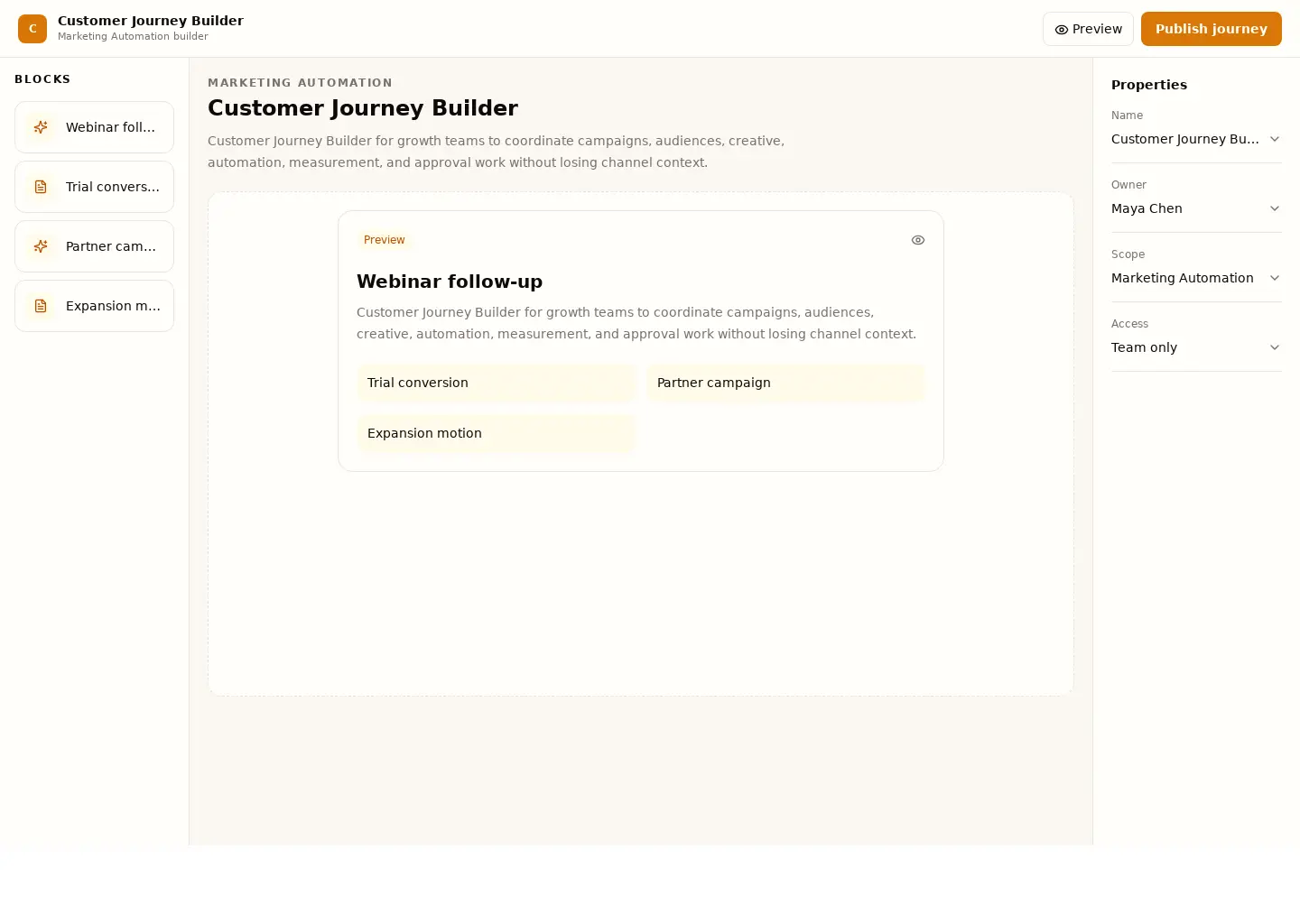 Customer Journey Builder