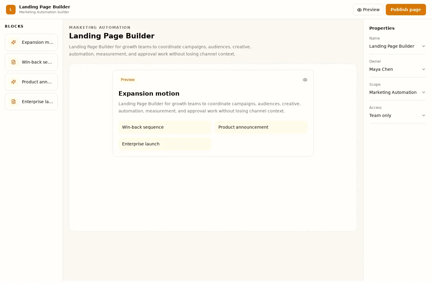 Landing Page Builder
