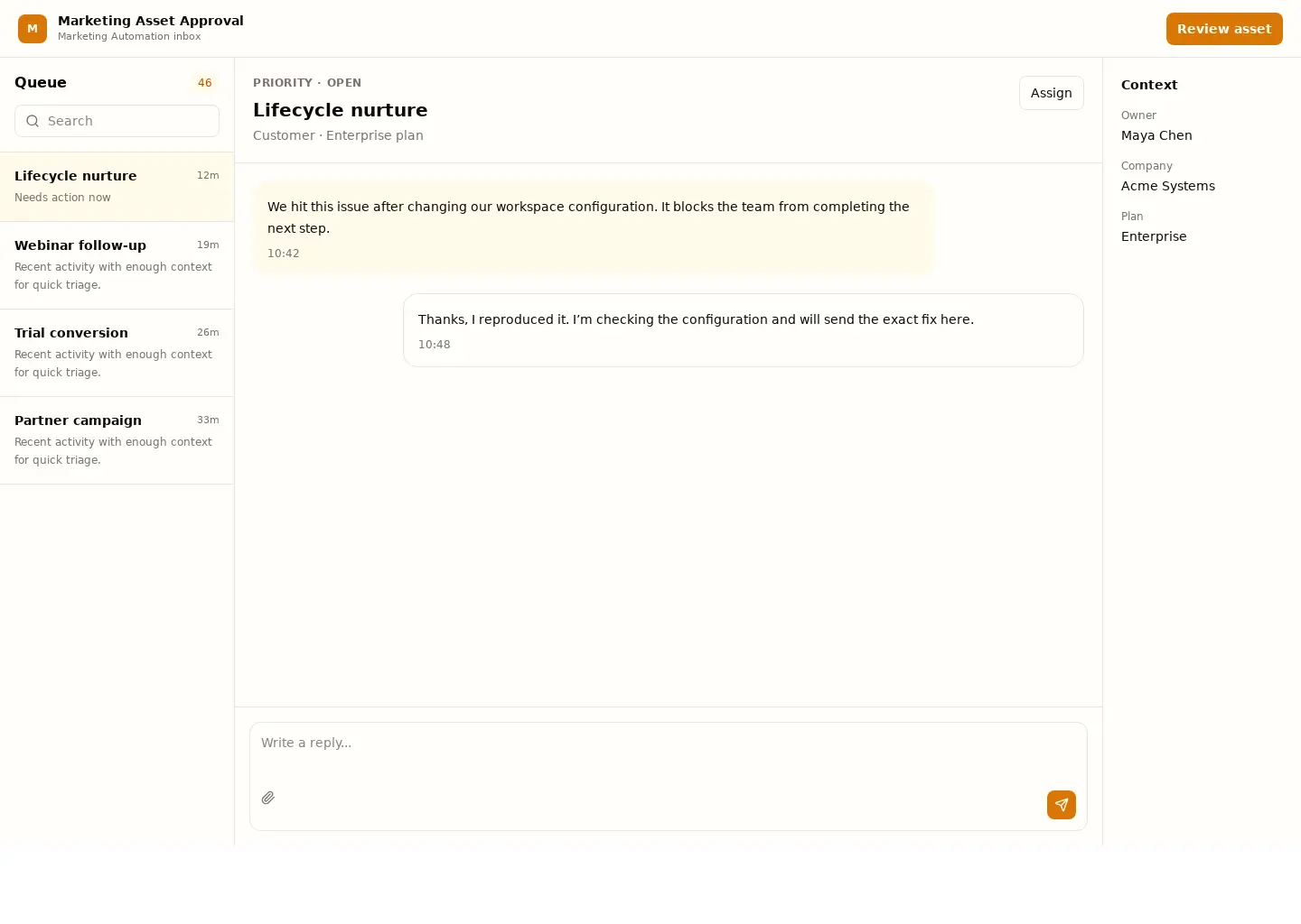 Marketing Asset Approval