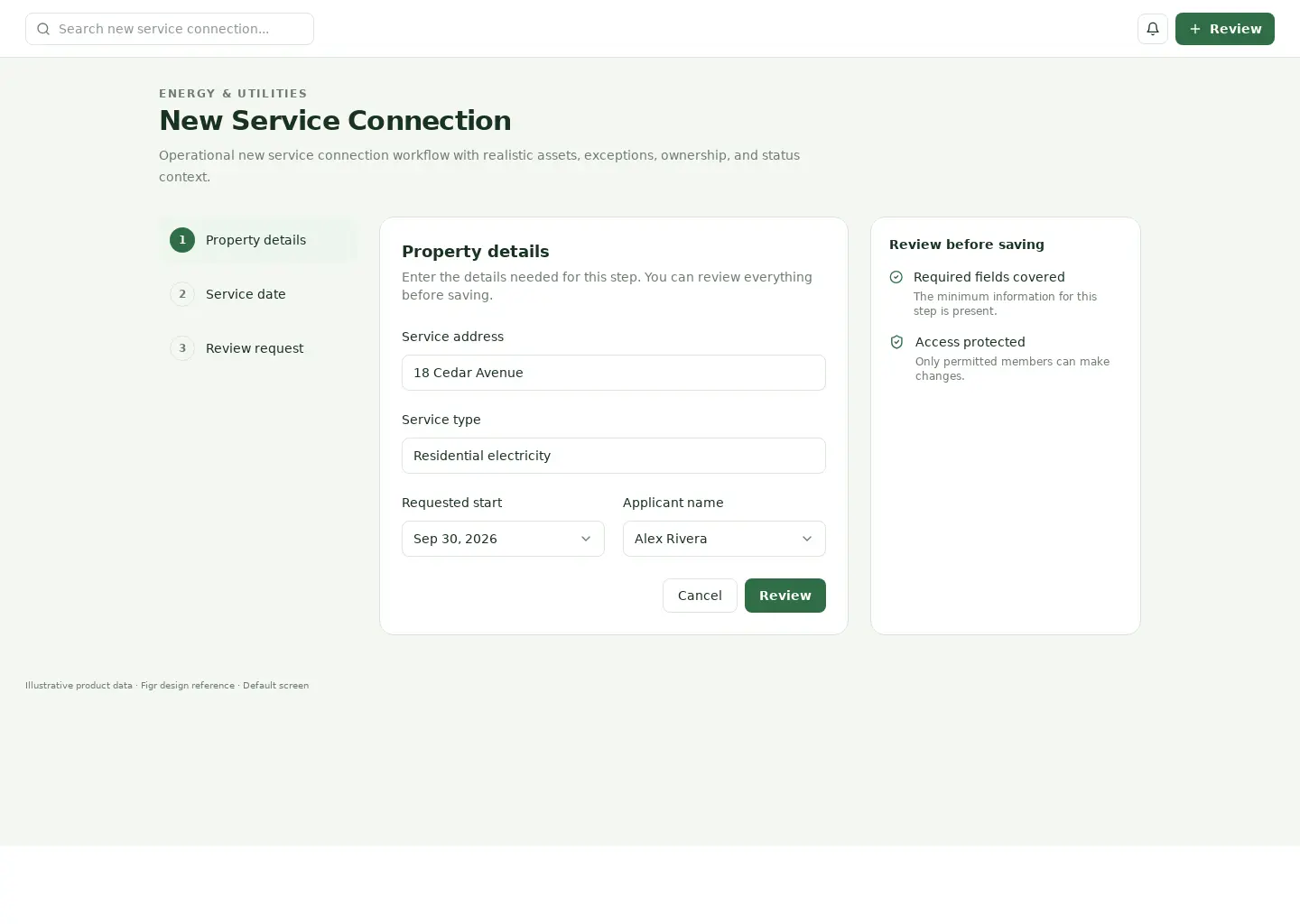 New Service Connection