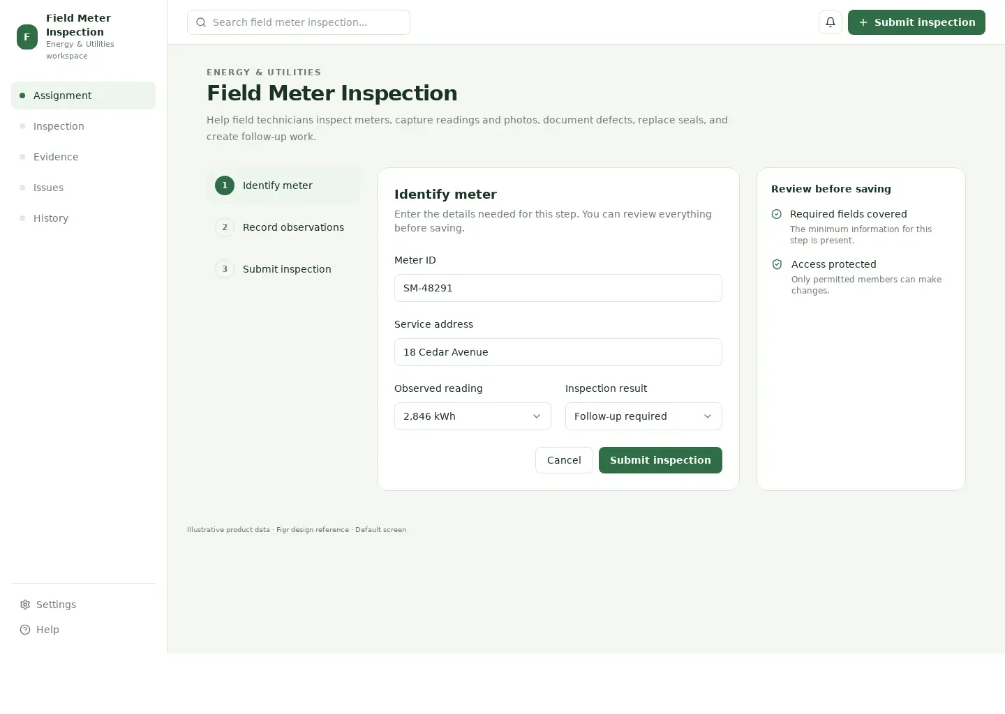 Field Meter Inspection