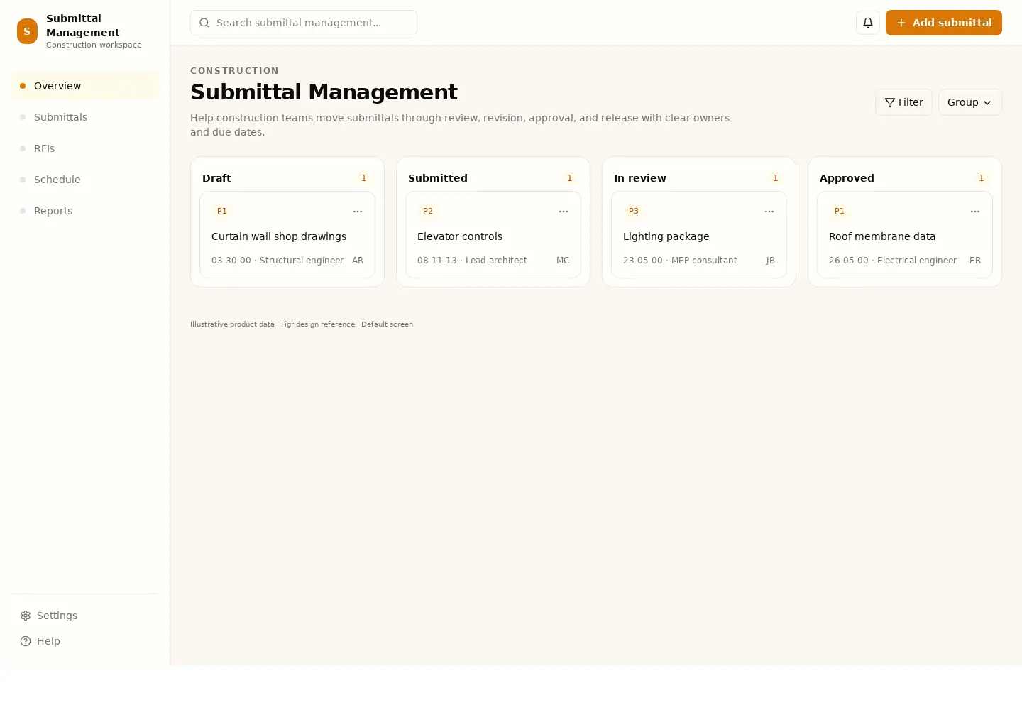 Submittal Management