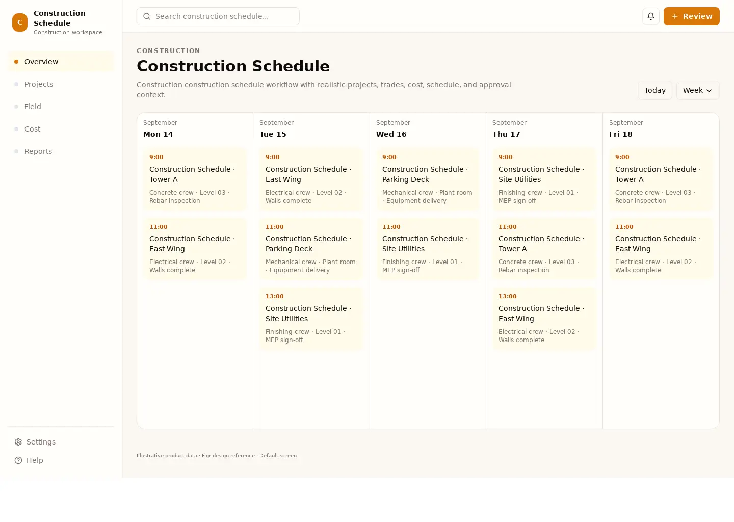 Construction Schedule