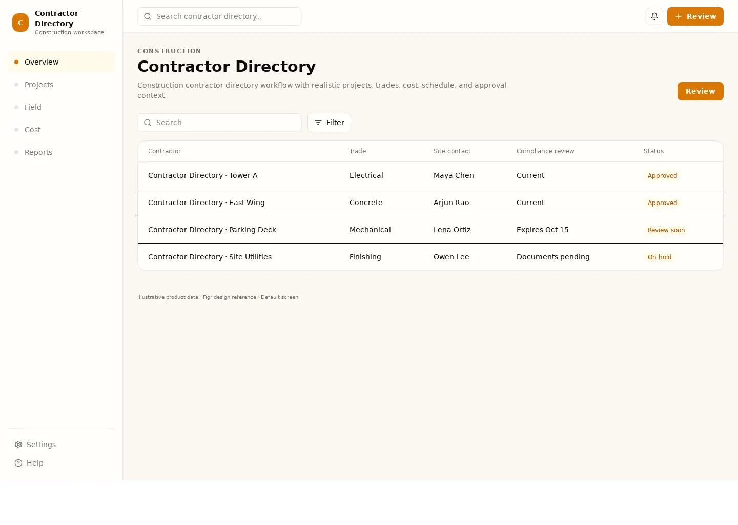 Contractor Directory