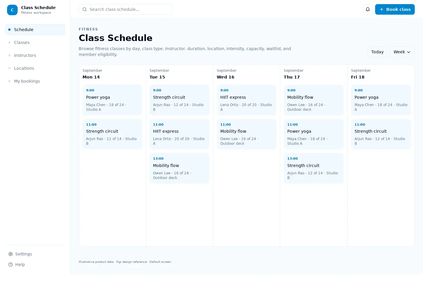 Class Schedule