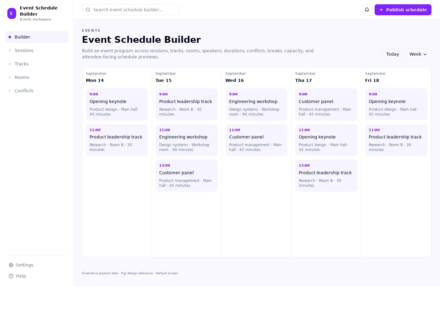 Event Schedule Builder