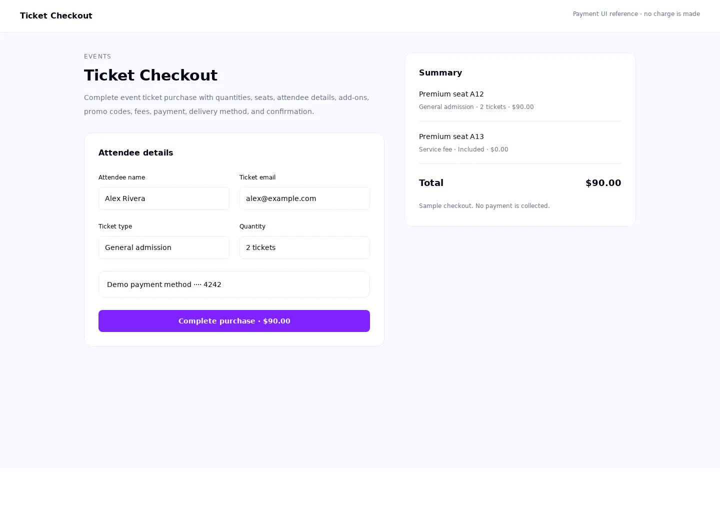 Ticket Checkout