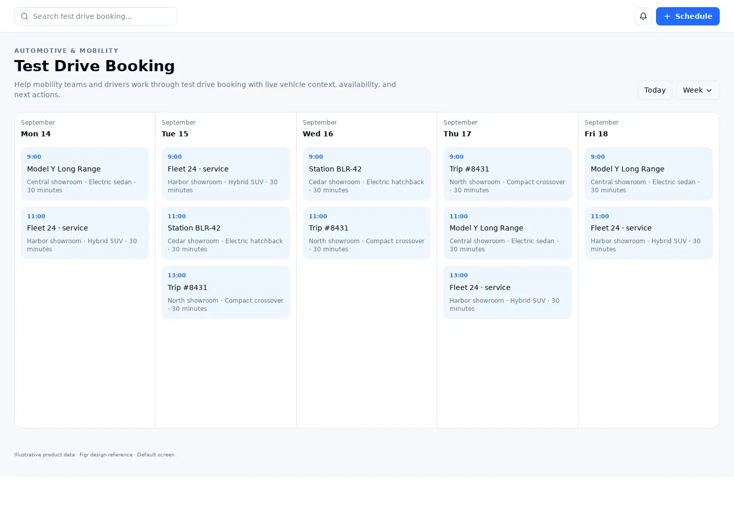 Test Drive Booking