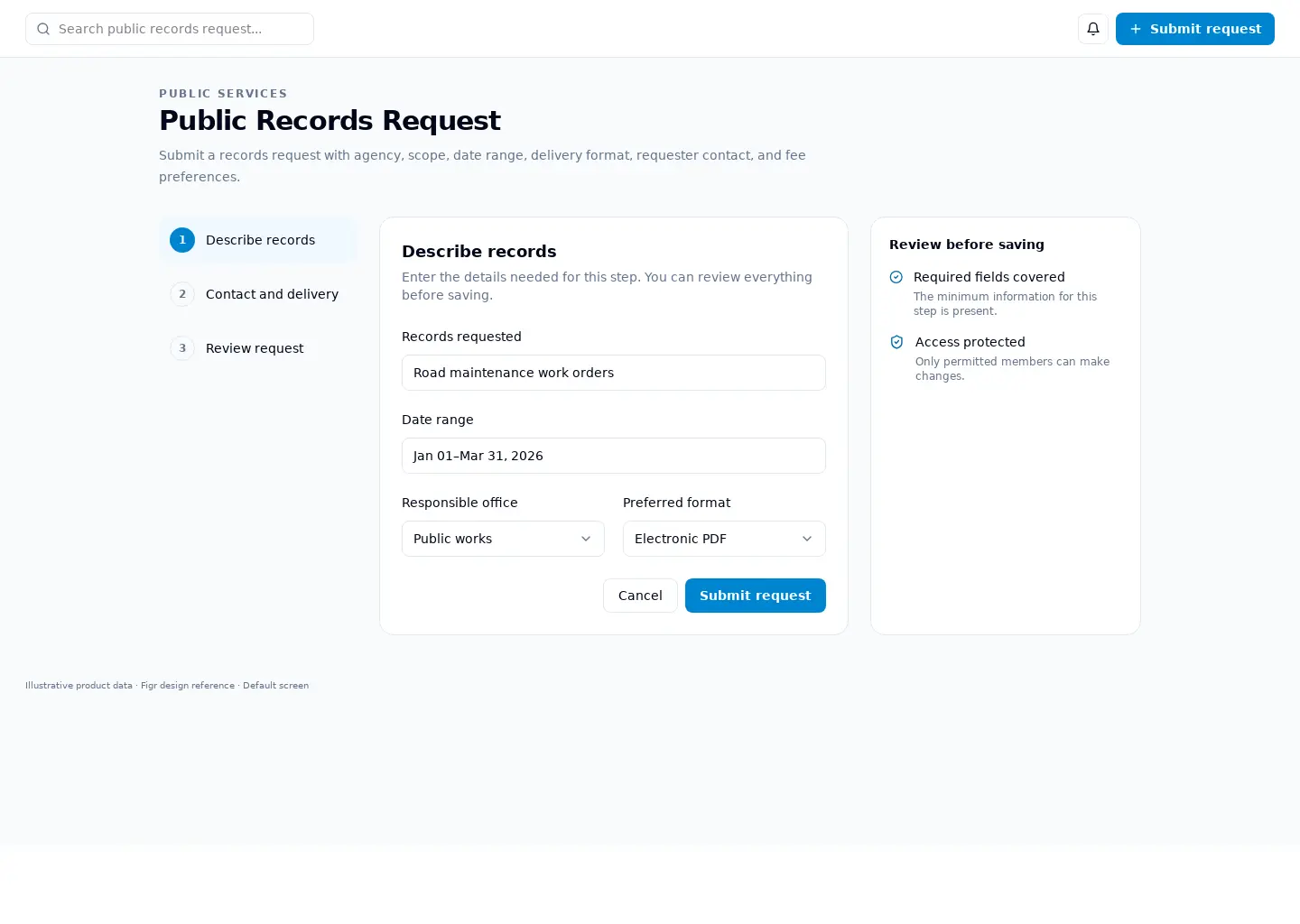 Public Records Request