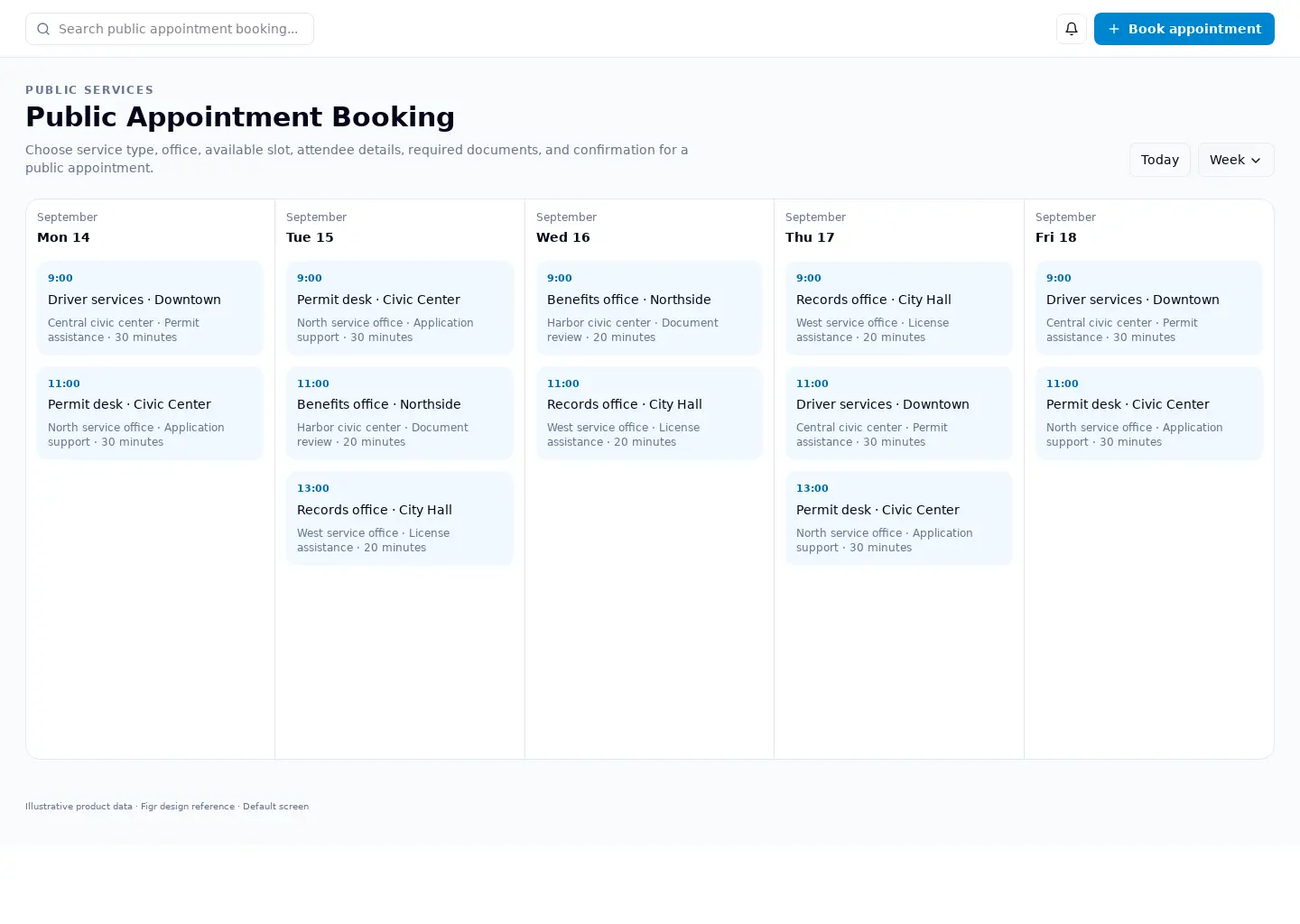 Public Appointment Booking