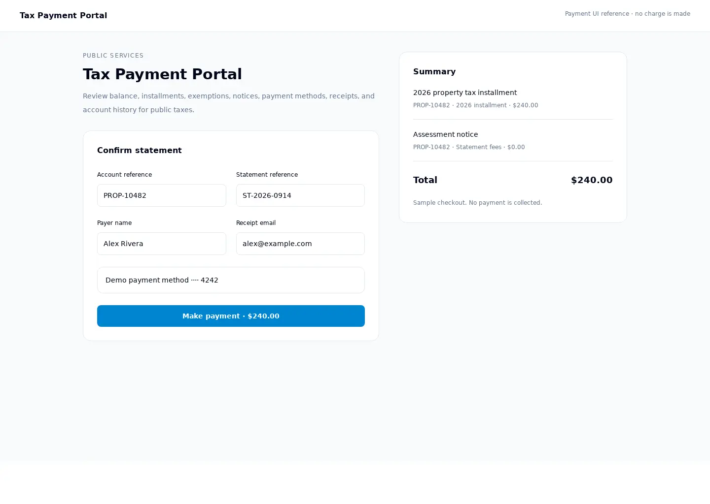 Tax Payment Portal