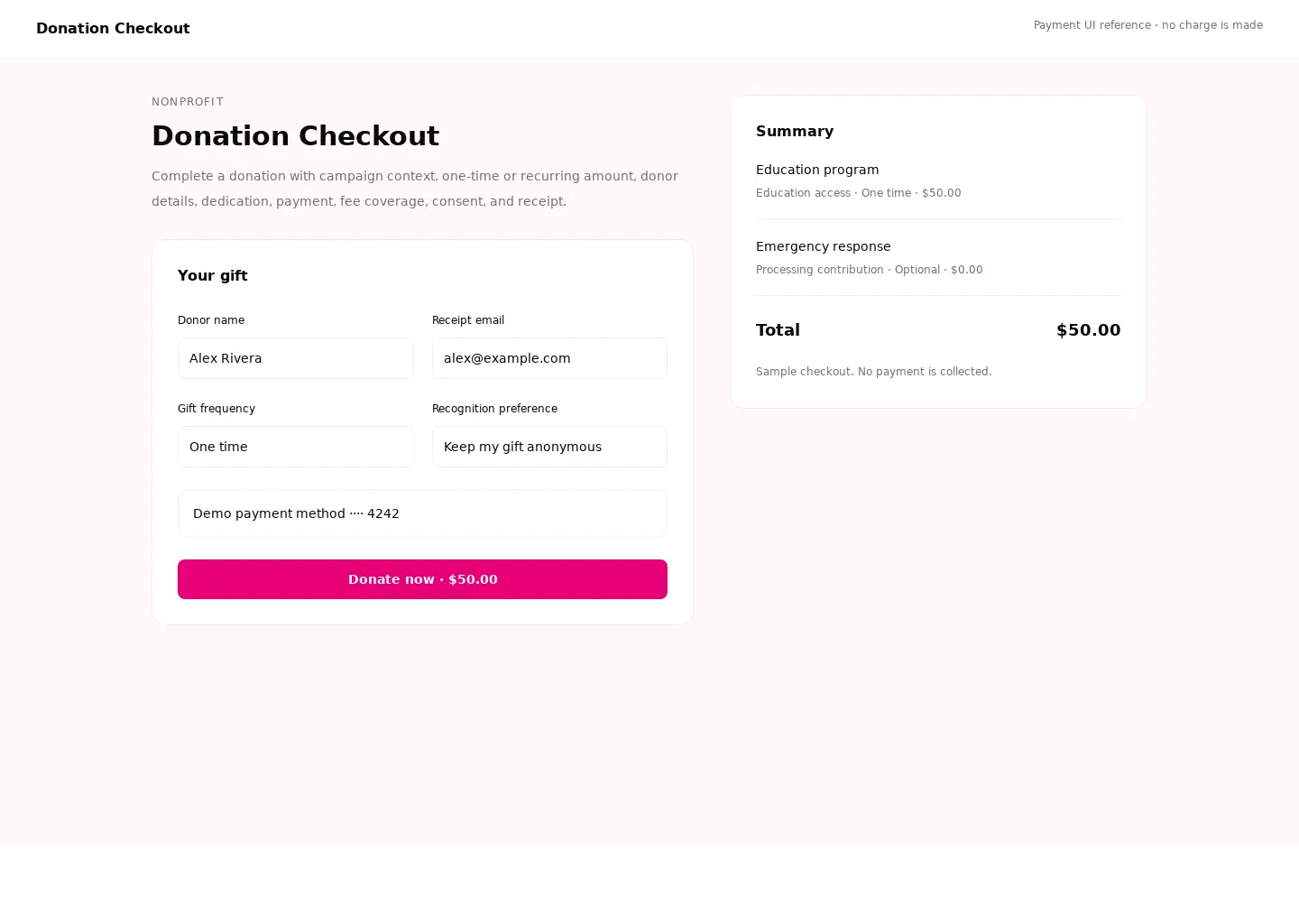 Donation Checkout