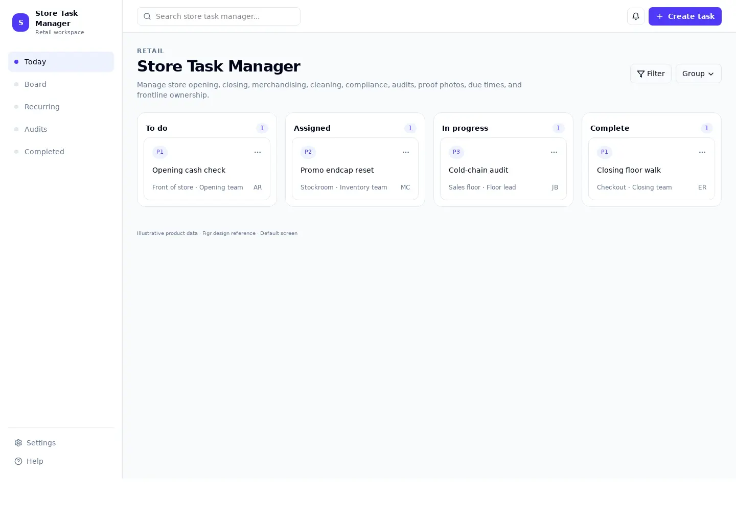 Store Task Manager