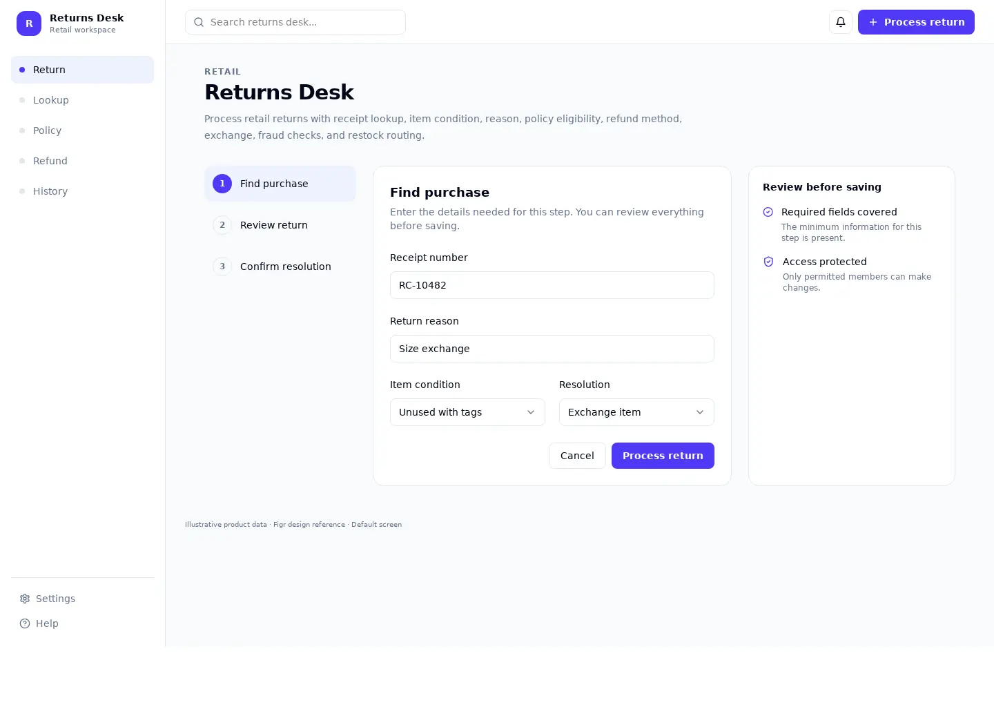 Returns Desk