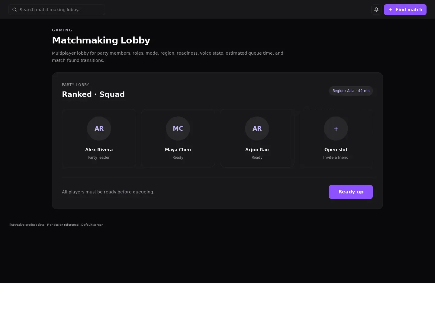 Matchmaking Lobby