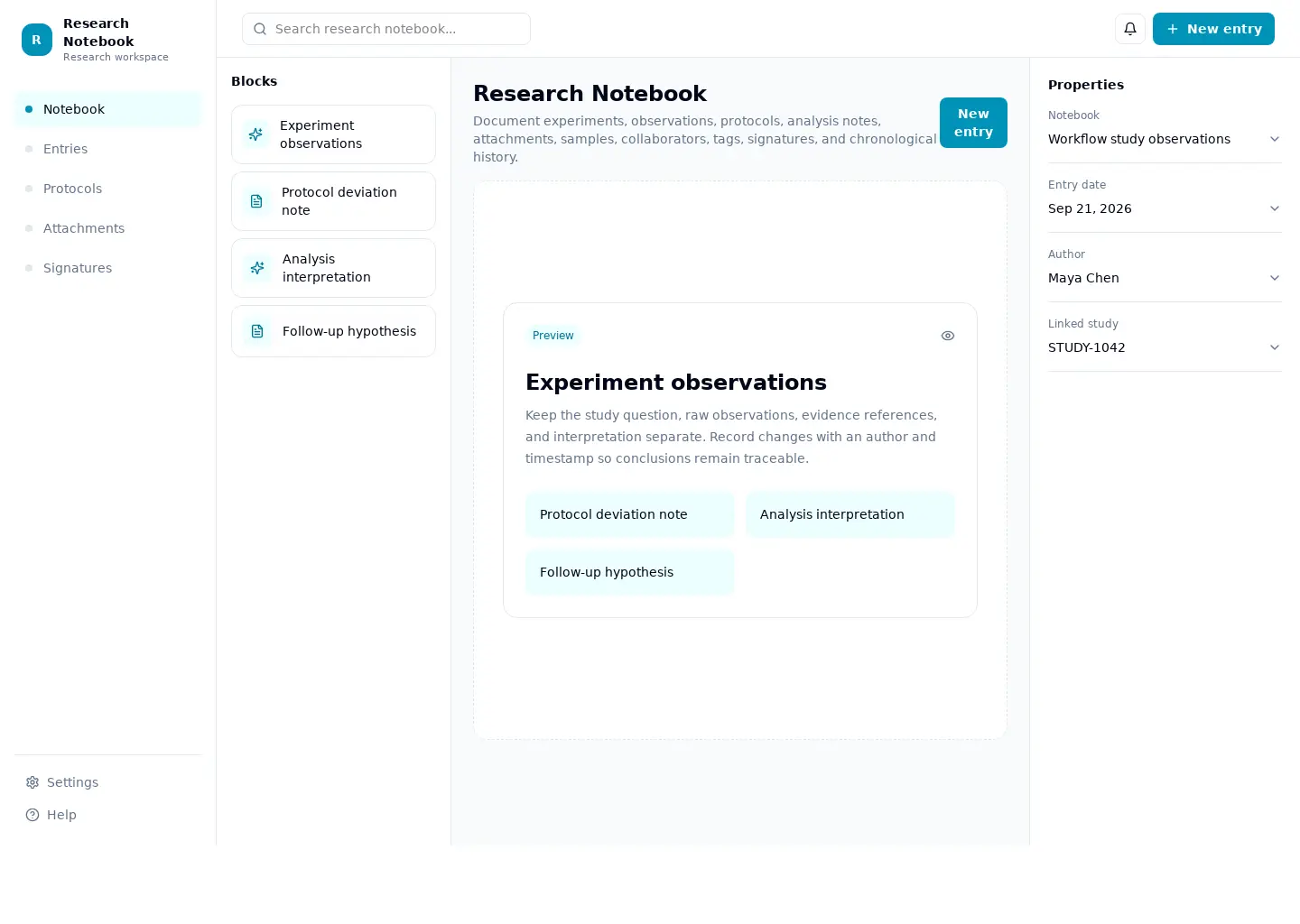Research Notebook
