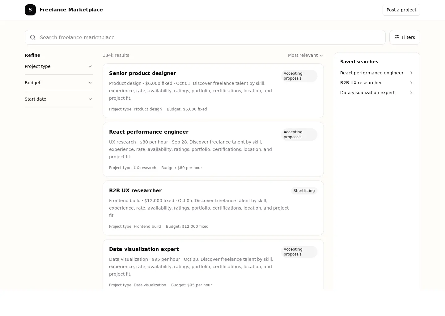 Freelance Marketplace