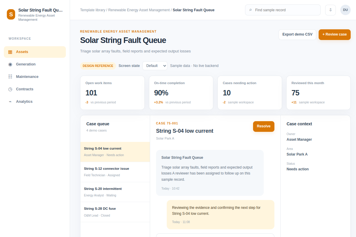 Solar String Fault Queue